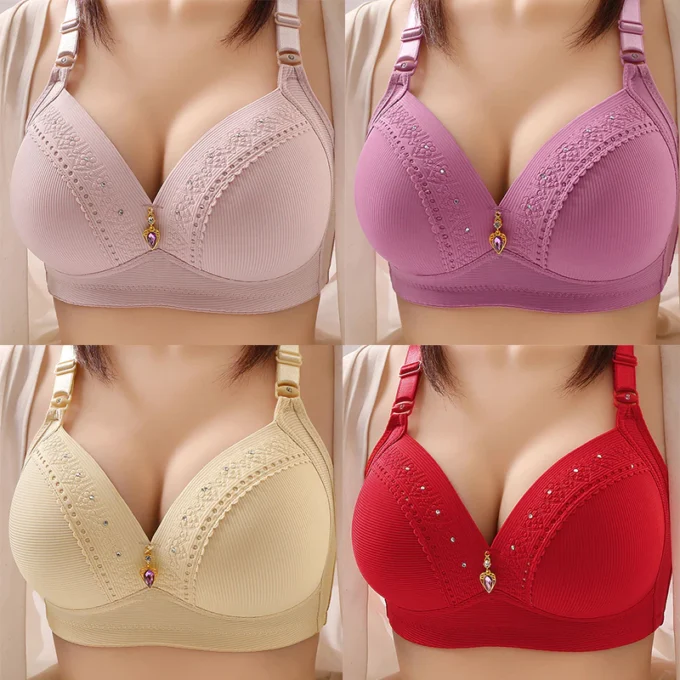 Sutiã Feminino Push Up Plus Size Copo Completo Ajustável-Preto