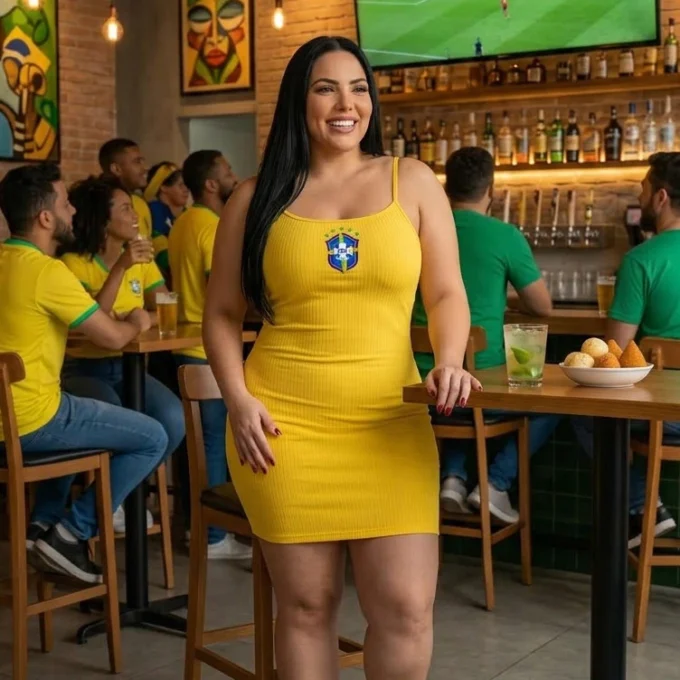 Vestido do Brasil Plus Size Feminino Alcinha Brasil